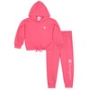 Champion Girls Hoodie and Sweatpant Set for Kids Athletic Fleece