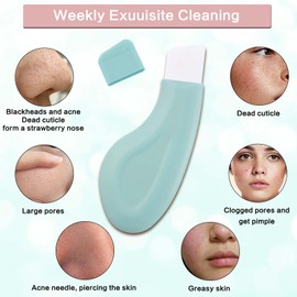 JIEYAO Blackhead Remover Tool, Silicone Nose Blackhead Scrubber Scraper Deep Clean Skin Spatulal Pore Cleaner for Men Women(Skin)