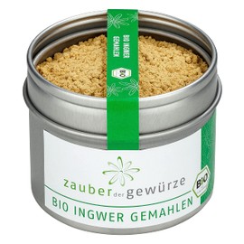 Zauber der Gewürze Organic Ginger, Aromatic Ginger Powder, Finely Ground Premium Quality, from Controlled Organic Cultivation, 45 g