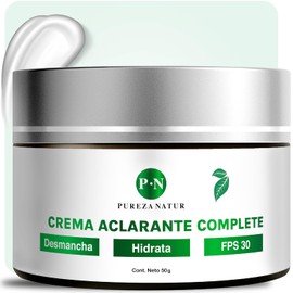 PUREZA NATUR Crema Facial aclarante para paño en cara y cuerpo | Humecta y aclara la piel desvanece arrugas y repara cutis face repair