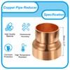 PATIKIL 2" to 1-1/2" Nominal Size Copper Reducer, 3pcs 99.9%