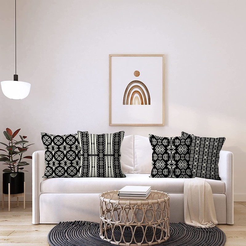 ASDCXZ Cushion Cover Boho 40x40 cm 4pcs Set, Boho Rule