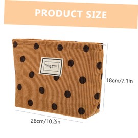 TOVINANNA Portable Vintage Cosmetic Bag Toiletry Organizer for Women Soft Corduroy Makeup Pouch for Travel Capacity Makeup Storage Elegant Design for Easy Access