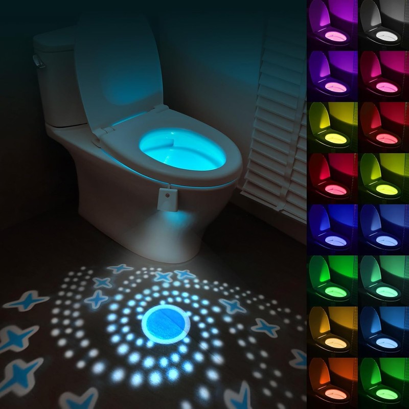 Hsthe Sea 16 Color Motion Sensor Night Light for Toilet