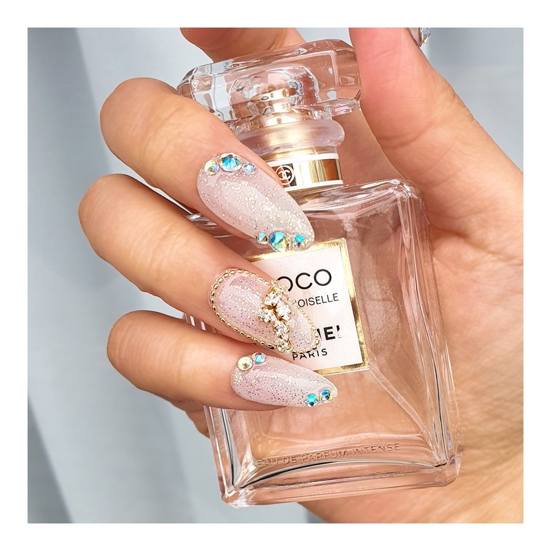 Silk Shimmer Handmade Nail Tips - Oval / 실크 쉬머