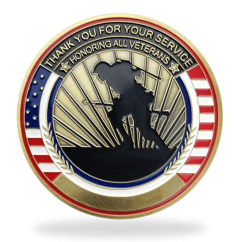 Jokimu Military Veteran Creed Challenge Coin,Honoring All Veterans Thank You