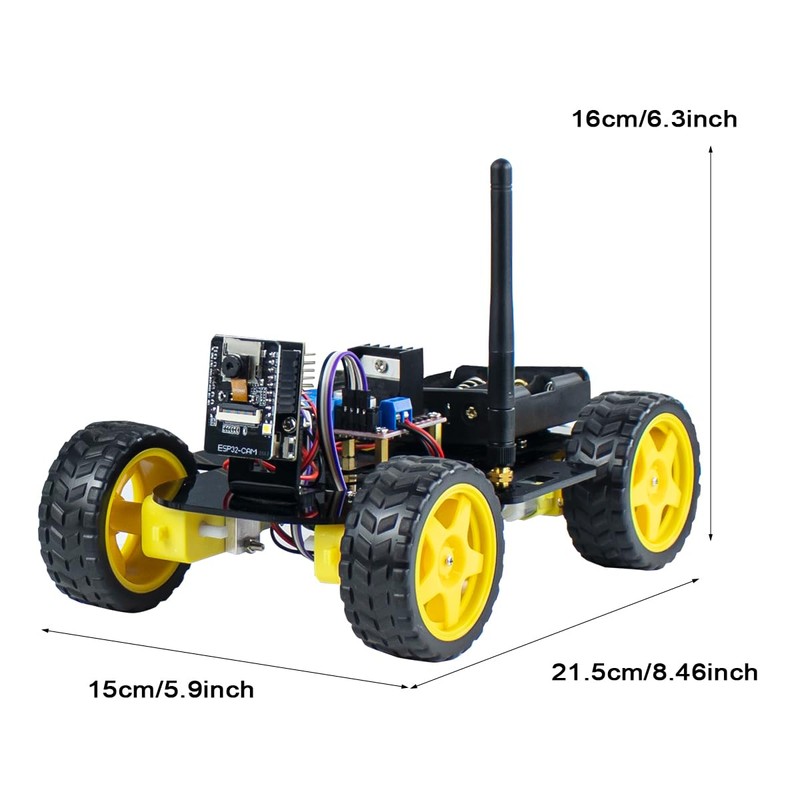 LAFVIN Camera Robot Car Kit for ESP32, WiFi Real-Time Video
