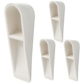 uvbws 4 Pcs Wedge Door Stopper Rubber Door Stopper Mini Door Stop for Heavy Duty Door(White)