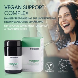 Foondiert ® Vegan Balance Complex 60 Days - 8 Vitamins Including B12 and Minerals - All in One Dietary Supplement Especially for Vegans and Vegetarians Only 1 Capsule Daily