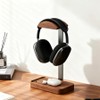 Solid Wood Headphone Stand for Gaming and Office Desks –