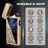 LcFun Electric USB Rechargeable Lighter, Windproof Plasma Dual Arc Lighter,