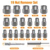 Eapele Bolt Extractor Set, Stripped Nut Remover Twist Sockets, Fit