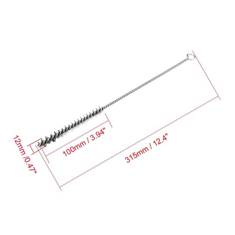 sourcing map Steel Wire Hose Cleaning Brush 315 mm Long
