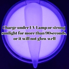 Glow in the dark Clear Acrylic Nail Powder 2OZ Semi Transparent Top Coat Powder for nail arts (AP059)