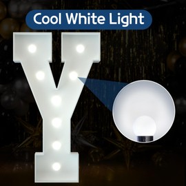 imprsv 3FT Marquee Light Up Letters, Cool White Light Up Letters Y, Large Marquee Letters for Party Decorations, Letters Lights Alphabet, Giant Letters for Events, Birthday Wedding Decor