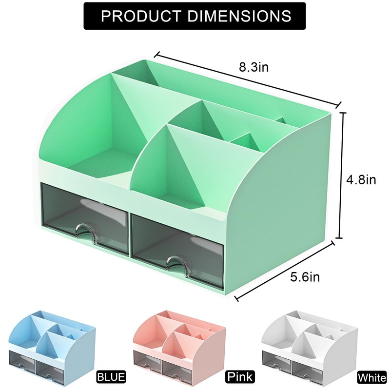 COMFYROOM Desk Organizer and Accessories with 6 Compartments and 2