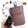 RFID Signal Blocker Faraday Pouch for Car Keys, Premium PU