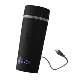 balbali Dual Voltage Travel Kettle 100-250V - 12oz Portable Water Boiler/Warmer/Heater for Boiling Water - 4 Preset Temperature Control Portable Tea Kettle Electric Travel - Black