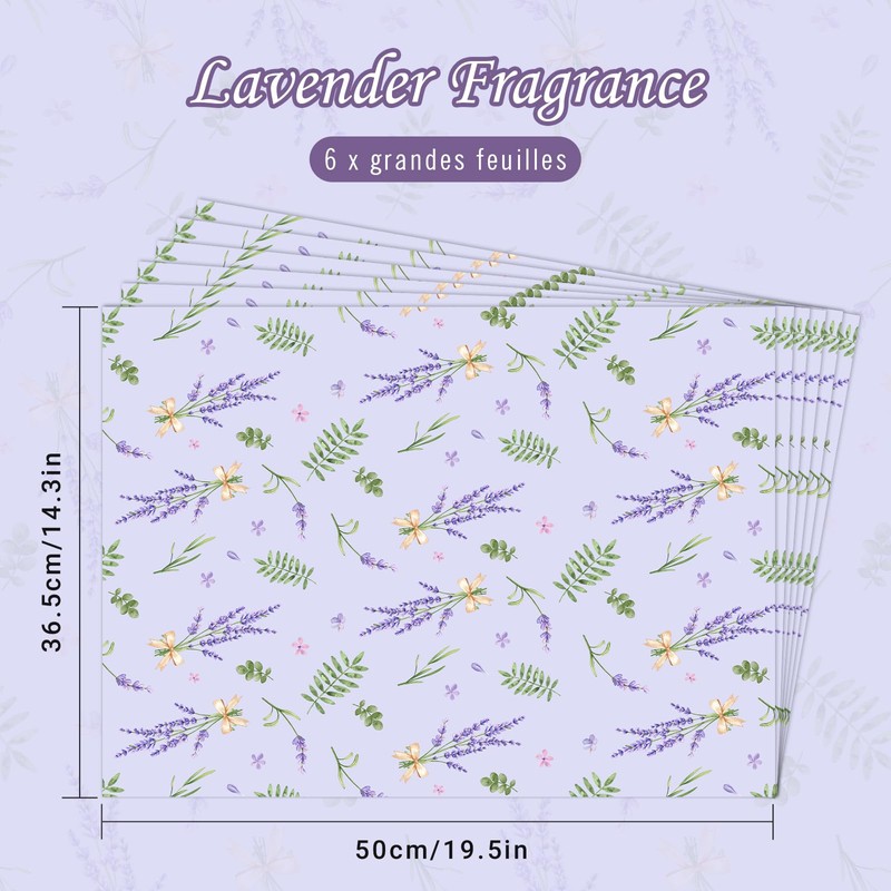 Scent-Hi Scented Drawer Liners, Scent Paper Liners for Drawers, Fragrant