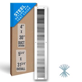 Fits 16x10 Duct Opening | Steel Return Air Grille by Handua | Vent Cover Grill for Sidewall and Ceiling | White | HVAC Cold Air Intake Grille | Outer Dimensions: 17.75"W X 11.75"