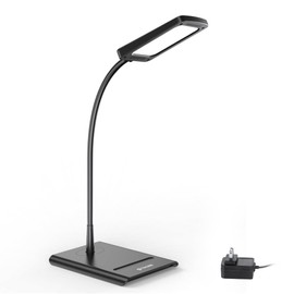 TROND Desk Lamp, Bright Dimmable Eye-Caring Table Lamp, 3 Color Modes 7 Brightness Levels, Flexible Gooseneck, Touch Control, Memory Function, Desk Light for Home Office Dorm Room Essentials