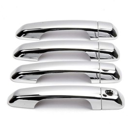 Dreamseek Door Handle Cover for Toyota Land Cruiser Prado J150 J200 LC200 Lexus GX460 2010-2022 Molding Chrome Exterior Trim Decoration Protector Cap w/o Smart Keyhole
