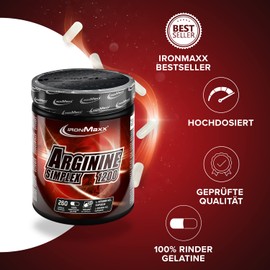 Ironmaxx arginina Simplex 1200, 332,3g