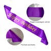 yujiaonly 12nd Birthday Party Decorations Purple Happy Birthday Paper Banner