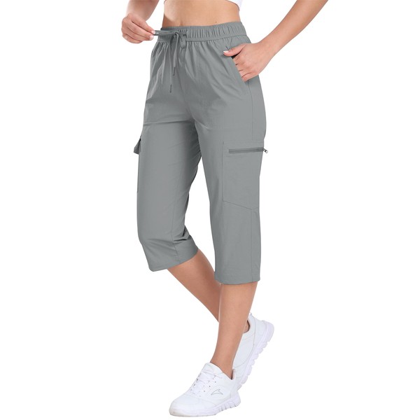 MoFiz Ladies Capri Hiking Pants Lightweight Quick Dry Outdoor Athletic