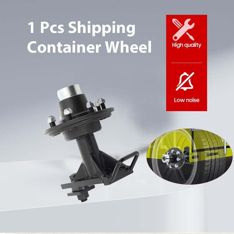 SOFEDY Shipping Container Wheels Kit 8 Lug with Bolt-on Spindle