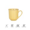 Yellow Color Stoneware Dinnerware Ceramic Dishes Plates Sets Wholesale Classic