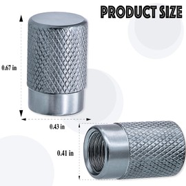 MEAJOO 8PCS Tire Valve Stem Caps, Corrosion Resistant Leak-Proof, with Rubber O-Ring, Universal Wheel Tyre Stem Covers for Cars, SUV, Trucks, Bikes, Motorcycles, Bicycles(Gray)