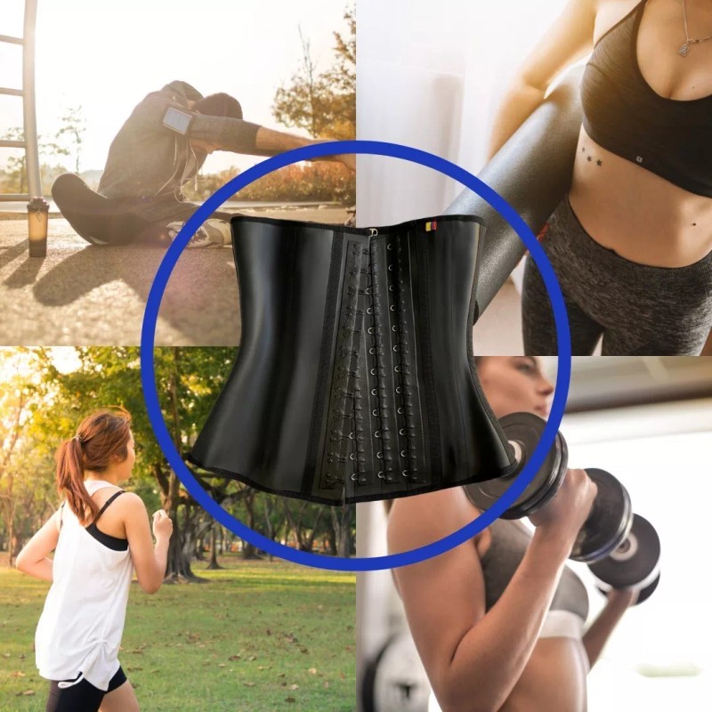 Kisha Faja Cinturilla Reductora Látex 4 Hileras De Broches