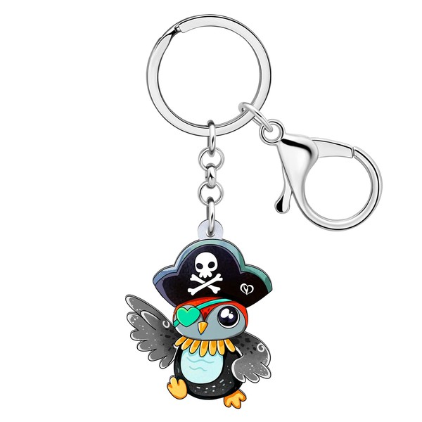 NEWEI Acrylic Halloween Horror Skull Zombie Keychains Voodoo Doll Keyring