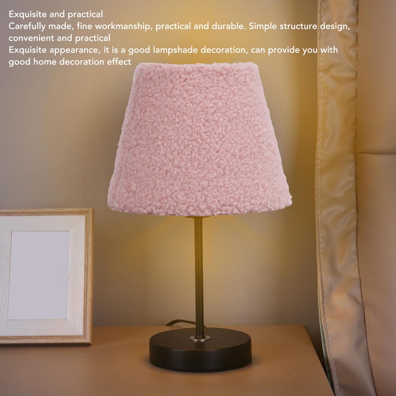 Plush Cloth Lamp Shade Replacement Decorative Soft Comfortable Cone Round