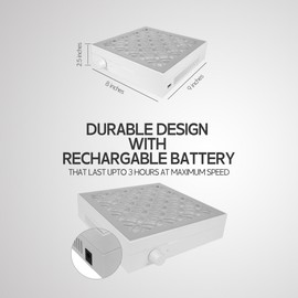 Agilawood Rechargeable Portable Nail Dust Collector with Reusable Filter, Powerful Quiet Suction & USB Charging - Aluminum Nail Dust Extractor for Nail Artists