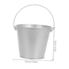 Zerodeko 3pcs Mini Galvanized Metal Buckets with Handle Small Vintage Pails for Succulents Party Favors Garden Planters and Craft Projects Stylish Home Decor and Organizing
