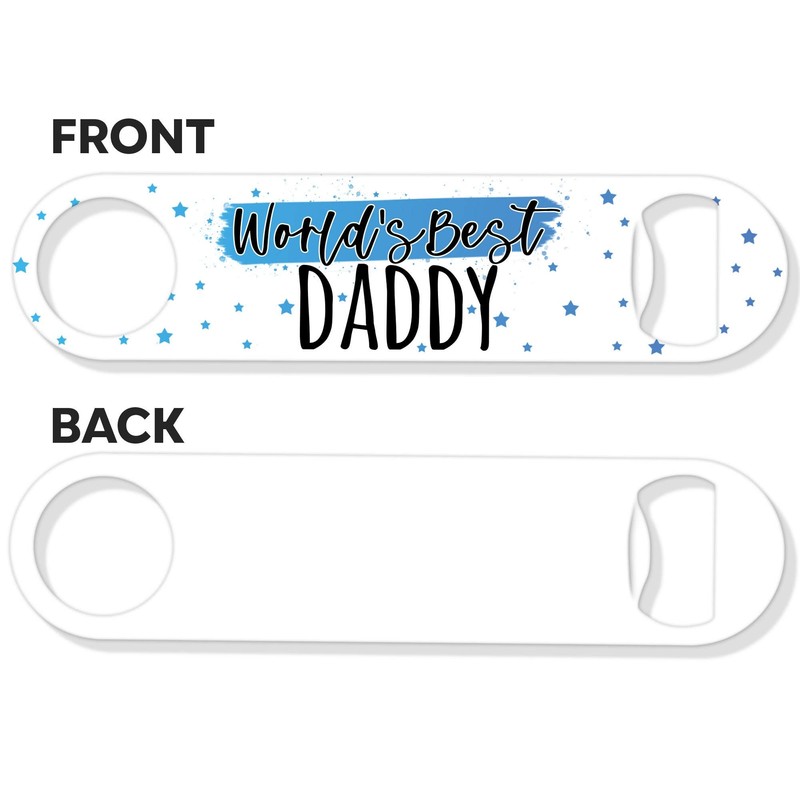 BB3 Bottle Opener for Dad, World's Best Daddy, Bar Blade,