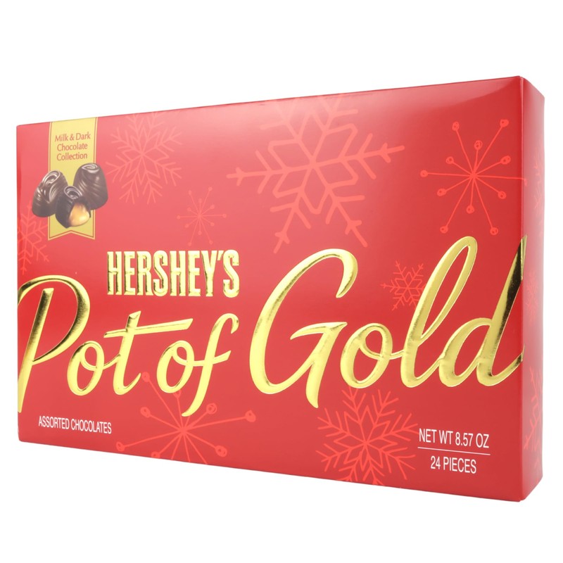 HERSHEY'S Christmas Pot of Gold Assorted Milk and Dark Chocolate