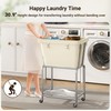 ELYKEN Rolling Laundry Hamper with Wheels, Laundry Cart with Removable