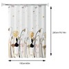 Cawtiuly Shower Curtains Waterproof Washable Fabric Bath Curtain with Hooks