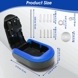 Anglekai Magnetic Key Holder Under Car with Lock Combination, Digital Magnetic Key Lock Box with Code Wall Mounted, Security Hide for Outside Storage (Blue)