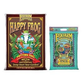 FoxFarm Happy Frog 2cu ft Potting Soil + Ocean Forest 12qt Potting Soil - for Nurturing Plants and Healthy Growth