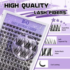 Lash Clusters Natural Cluster Eyelash Extensions 156 PCS Eyelash Clusters D Curl Z12 Individual Lashes for Beginners 8-18mm Cluster Lashes Superfine Band Eyelash Extension（Z12-D-8-18mix）
