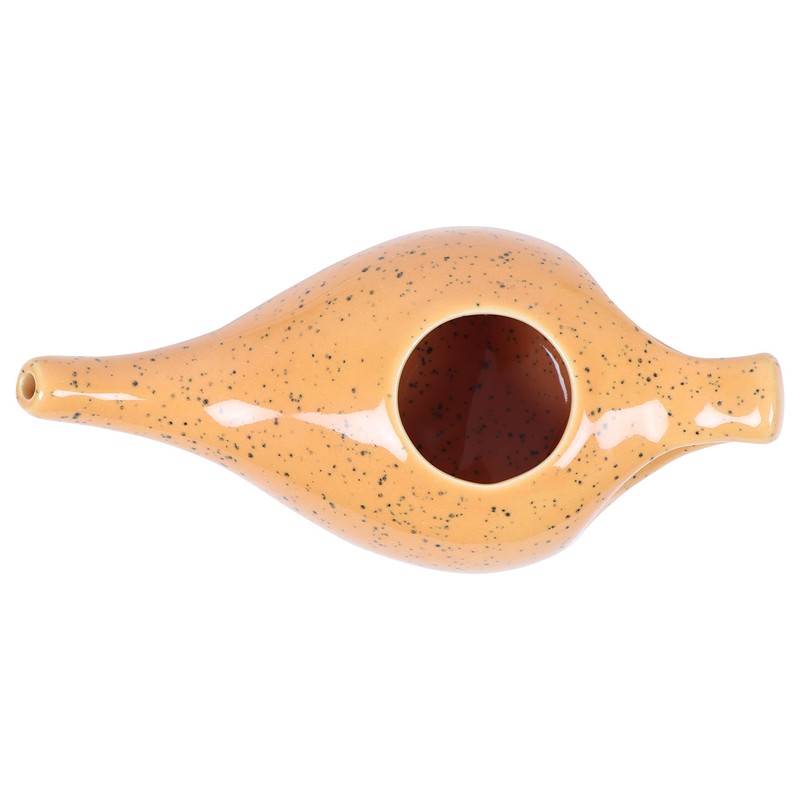 Handcrafted Ceramic Neti Pot (Tiger Mat)