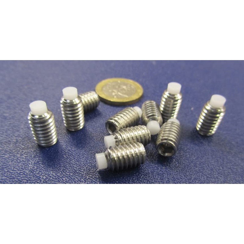 18-8 Stainless Steel Nylon Tip Set Screw 3/8-24 x .375"