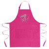 Pink Hair Stylist Apron with Rhinestone Tools for Hairdresser, Cosmetologist