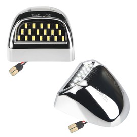 RAVSOFT LED License Plate Light tag lamp Assembly For 1999-2013 Chevy Silverado GMC Sierra 1500 2500 3500 Avalanche Suburban Tahoe Yukon Chrome housing 6000K White, Pack of 2
