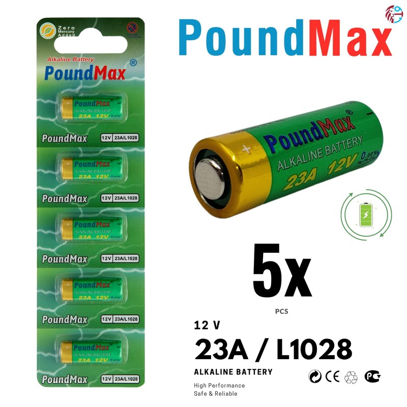 PoundMax 23A / L1028 Batteries 12v Alkaline Battery Combo Pack