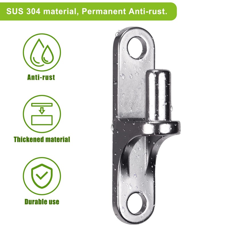 Insaga 2pcs Wall Mount Gate Hinge for Farm Gate, 304